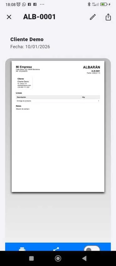 Flutter Invoice & Delivery Notes Manager App — screenshot 5