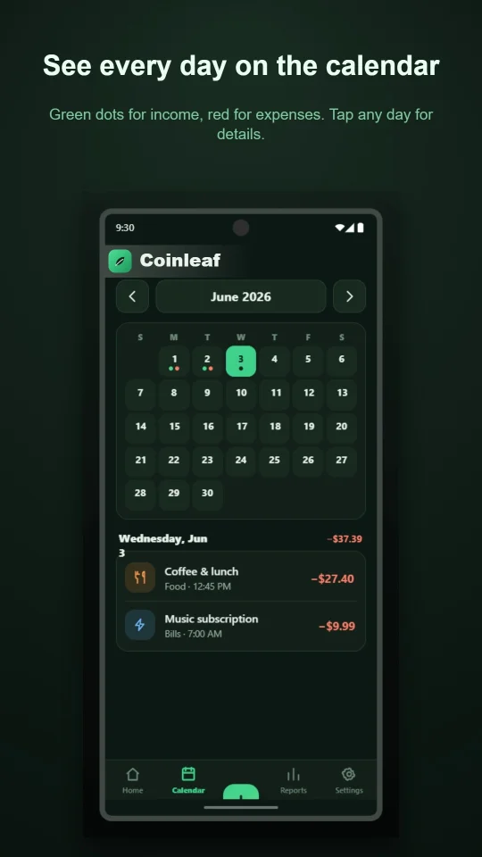 Coinleaf Offline Expense & Money Tracker (Android | Full App + Source Code) — screenshot 3