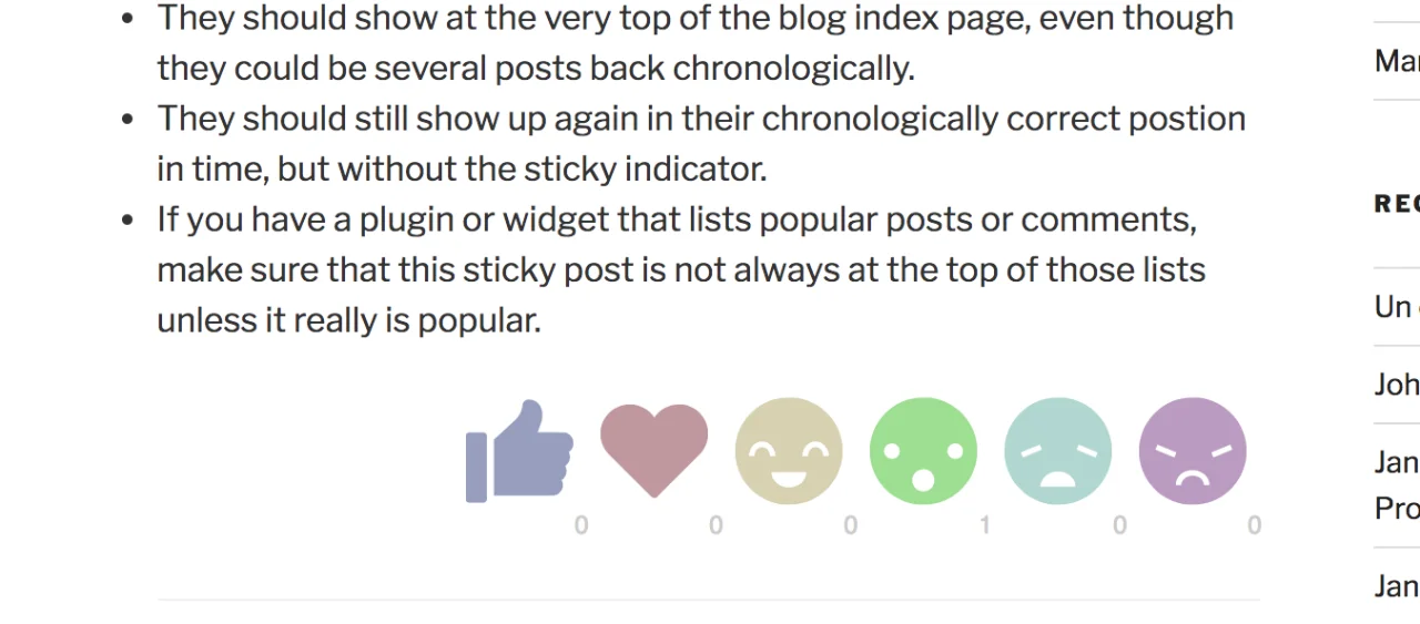 Reactions WordPress Plugin — screenshot 4
