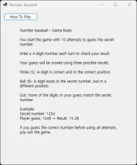 C# Number Baseball