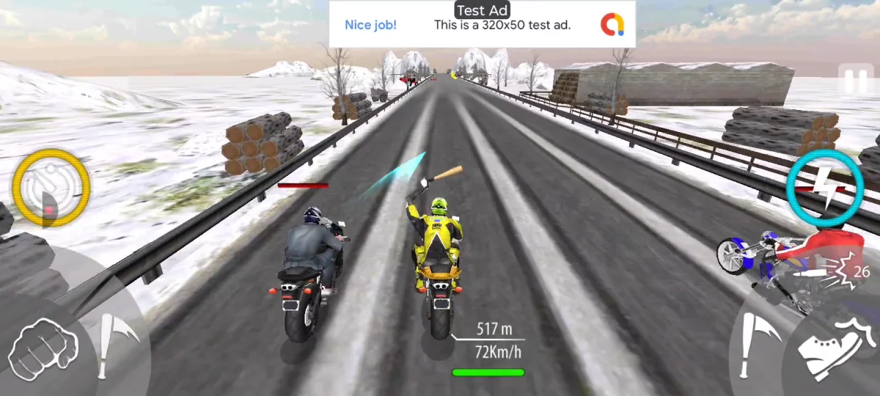 Road Rash Clone Unity Bike Racing Game — screenshot 1