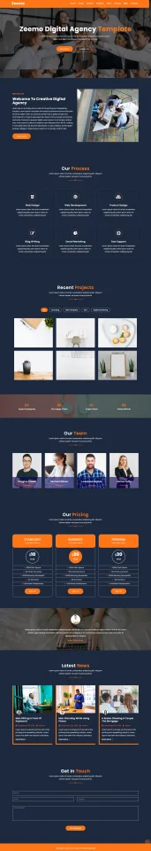Zeemo Digital Agency One Page HTML Template — screenshot 3