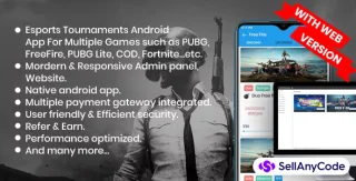 BattleMania with Web Version - Tournament App with Website & Admin Panel for PUBG / Free Fire / COD