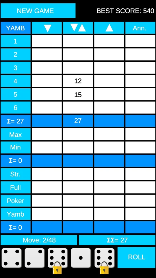 Yamb Dice Game - Unity Source Code — screenshot 2