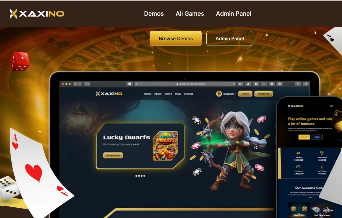 Xaxino Ultimate Casino Platform Earning Script — screenshot 2