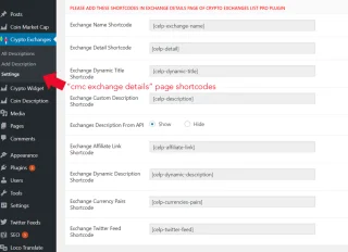 Cryptocurrency Exchanges List Pro - WordPress Plugin