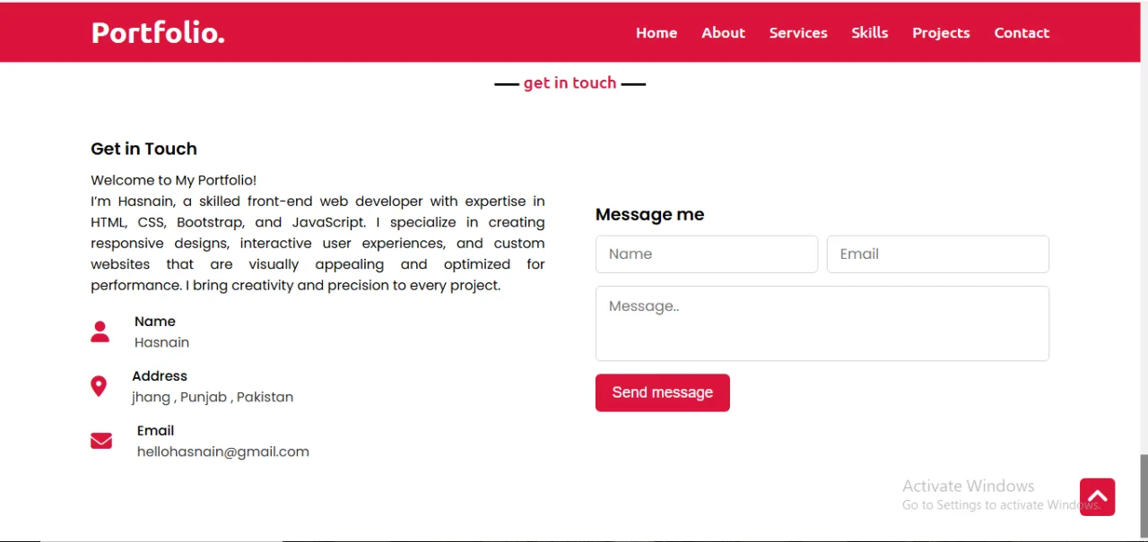 PortFolio Website — screenshot 5