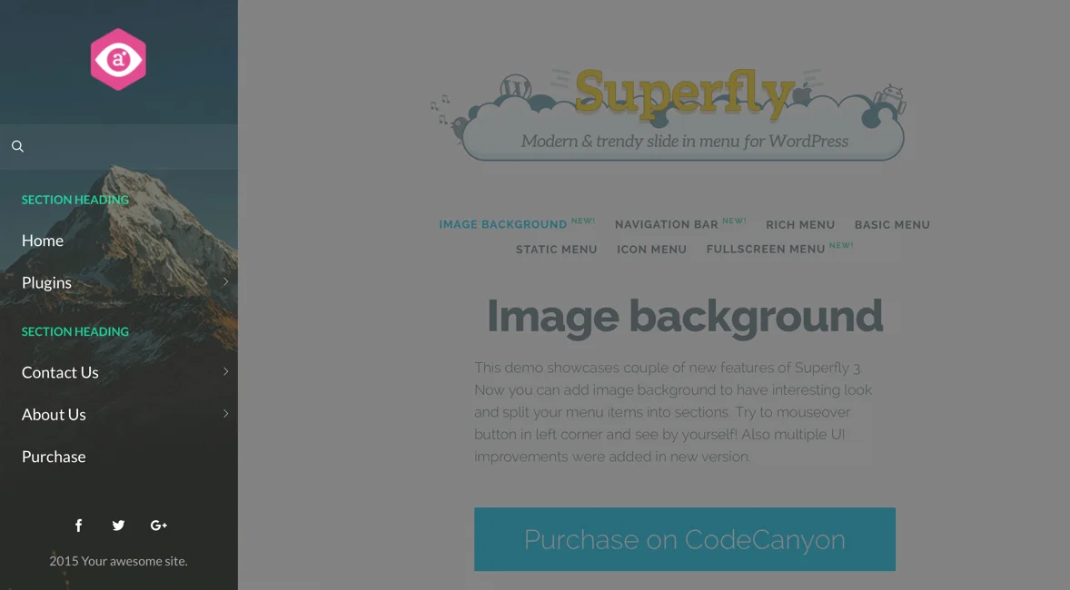 WordPress Menu Plugin — Superfly Responsive Menu — screenshot 5