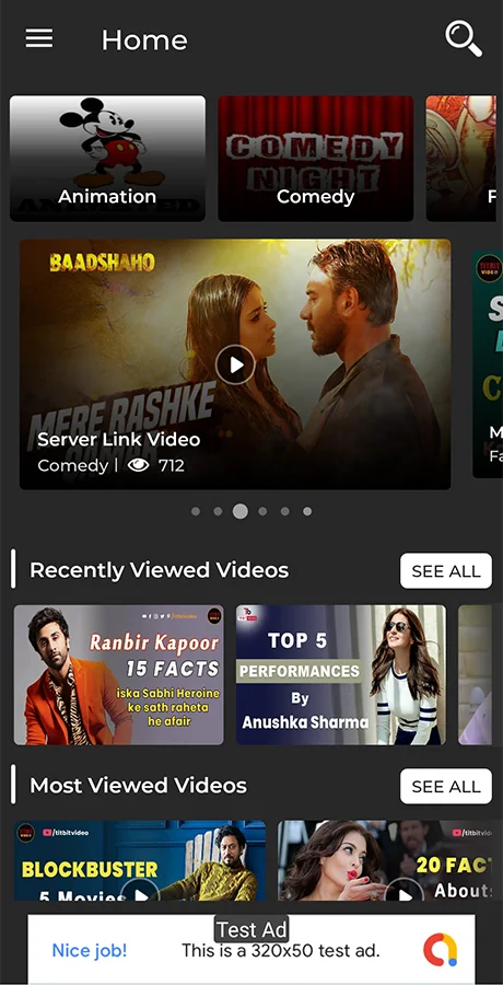 Android HD Video App (YouTube, Server Videos) — screenshot 6