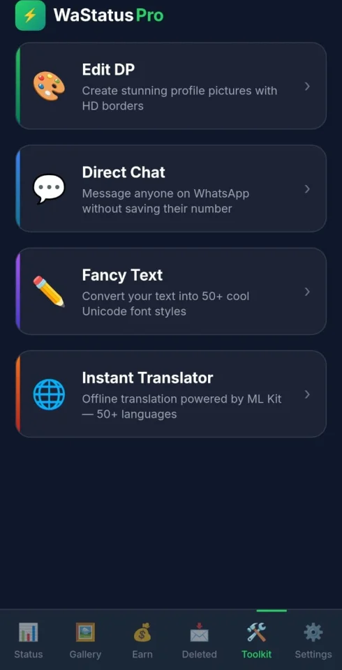 WaStatus: Pro Saver & Chat — screenshot 4