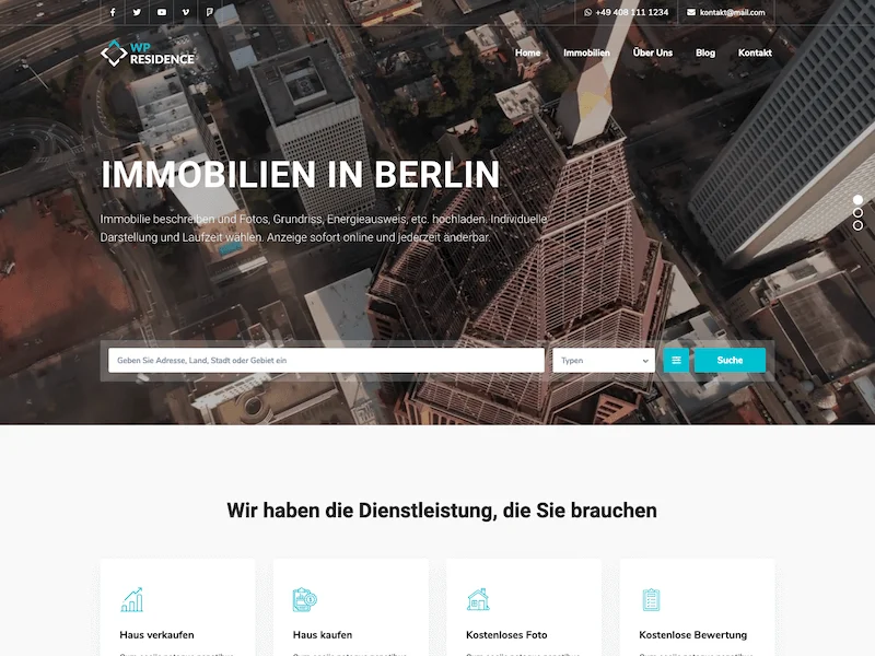 Residence Real Estate WordPress Theme — screenshot 3
