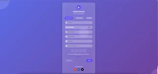 Custom Glassmorphic Registration Page
