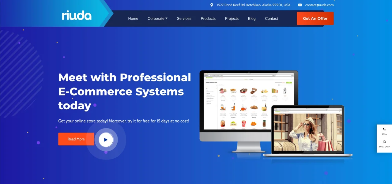 Riuda Multipurpose CMS — screenshot 1