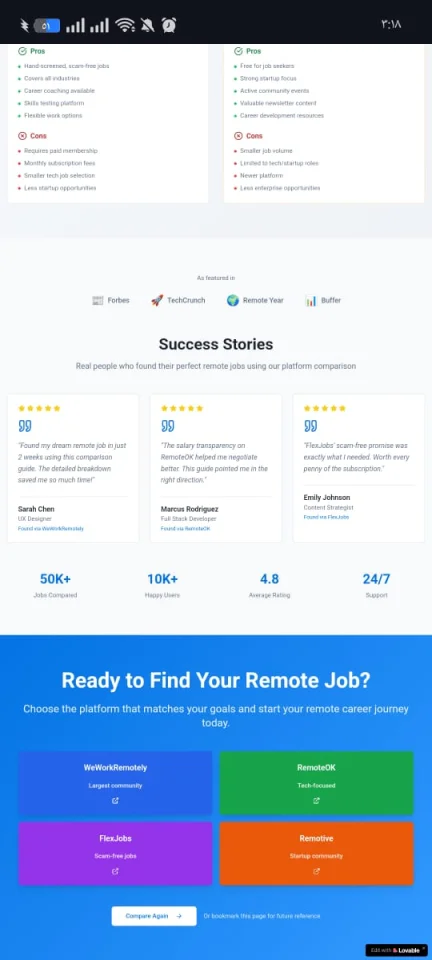 Modern Landing Page for Remote Job Platforms — screenshot 4