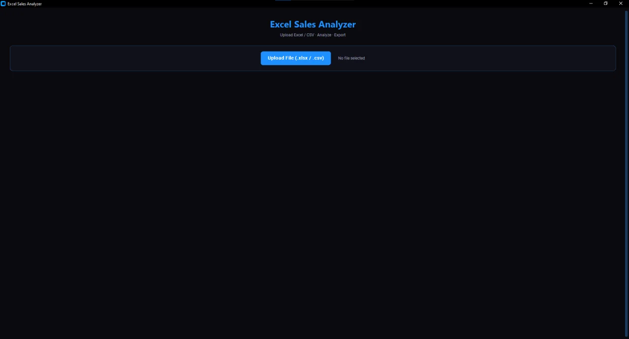 Excel Sales Analyzer - Python — screenshot 2