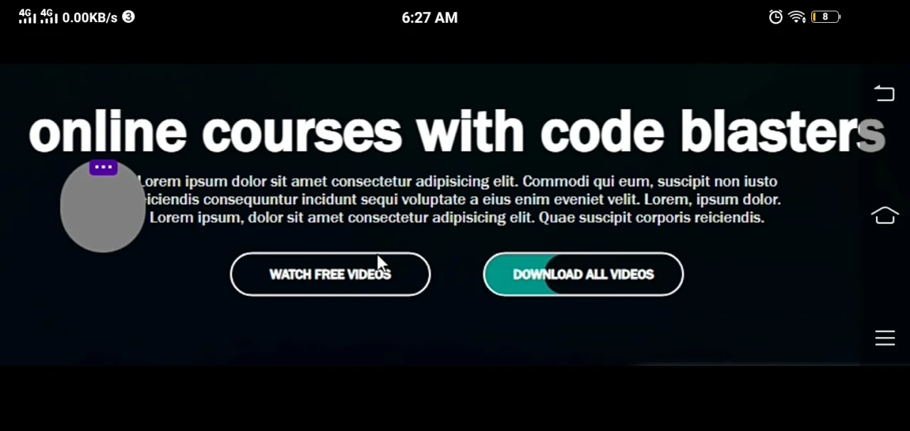 Responsive Website Page with Two Beautiful Buttons and Navigation Bar — screenshot 4