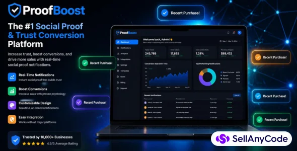 🚀 ProofBoost – Social Proof Notifications, Sales Popups, Campaign Manager & PHP SaaS