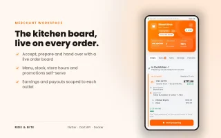 Ride & Bite - Flutter Ride Hailing, Food & Parcel Delivery App with Admin & API