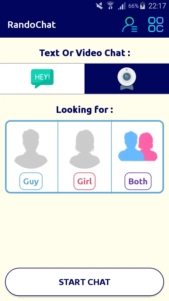 RandoChat - Random Video Chat Dating Android App — screenshot 4