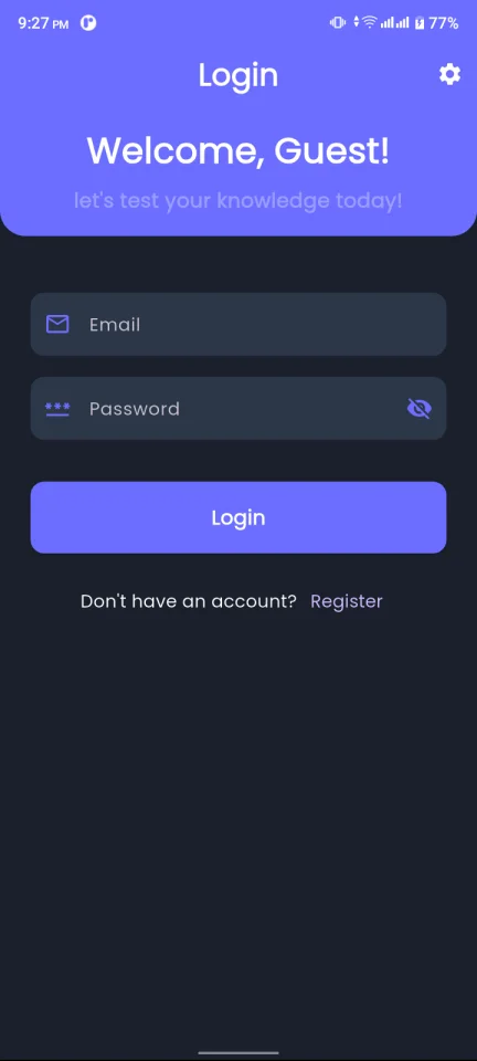 Quiz App with Admin Dashboard — screenshot 1