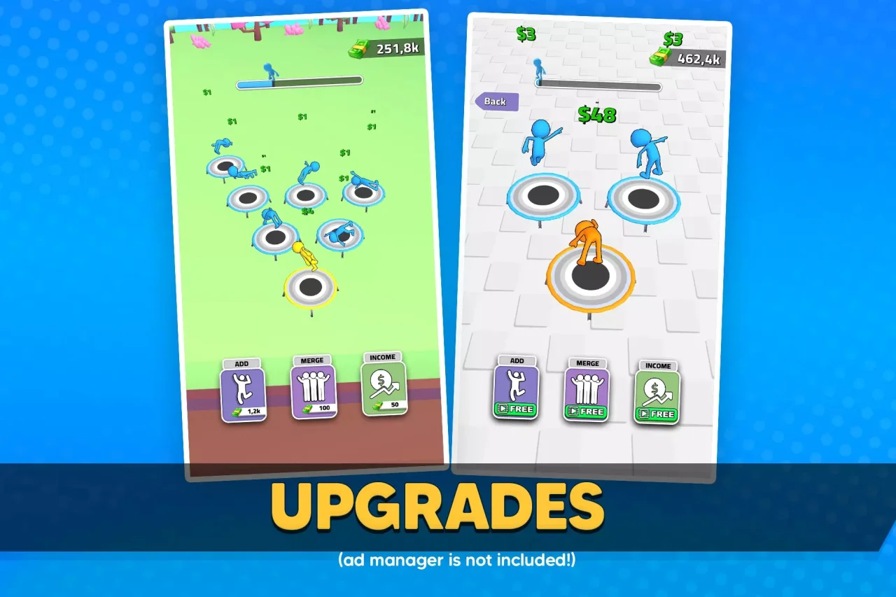 Idle Trampoline | Game Template — screenshot 5