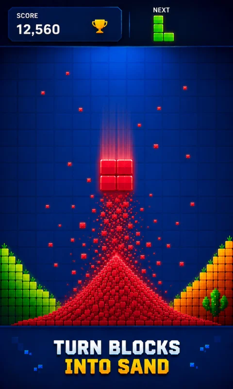 Sand Block: Color Match Puzzle | Flutter Android & iOS Game Template — screenshot 2