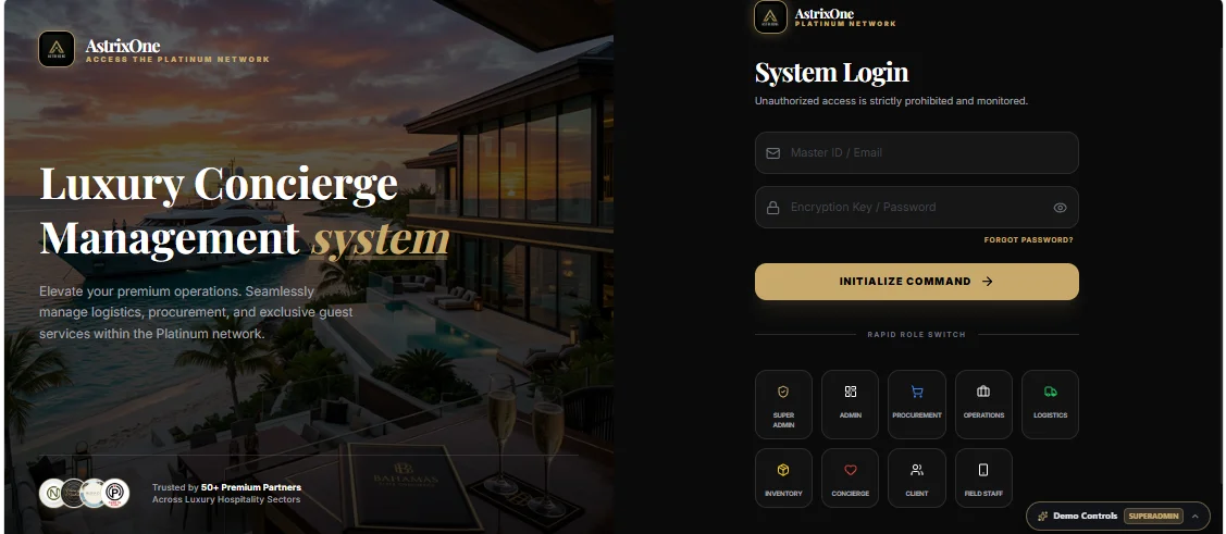 AstrixOne Platform Enterprise Operations, Concierge & SaaS Management — screenshot 2