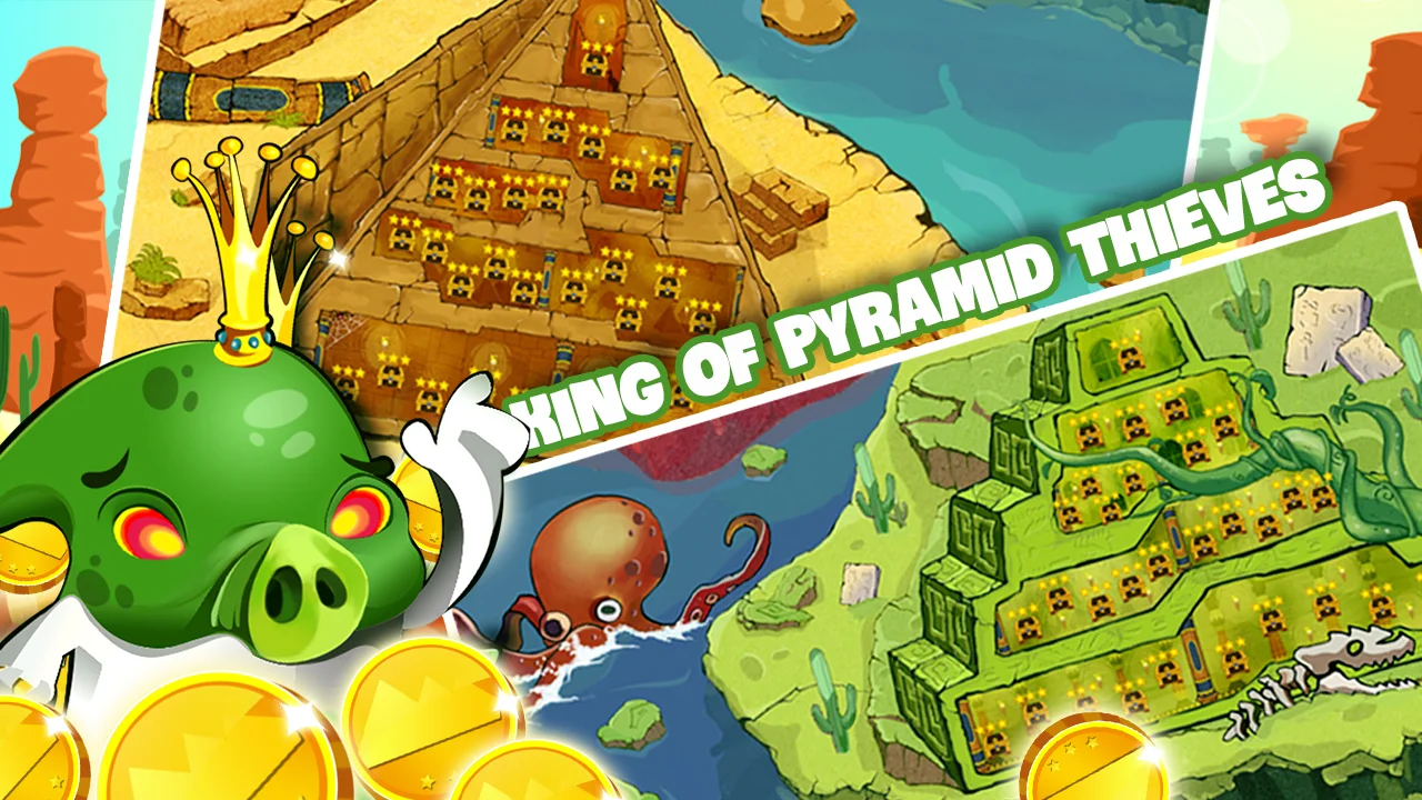 King of Pyramid Thieves Complete Game + 90 Levels & Level Editor — screenshot 2