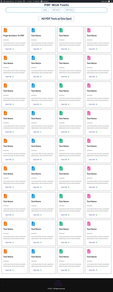PDF ToolKit All-in-One PDF Tools WordPress Plugin — screenshot 1