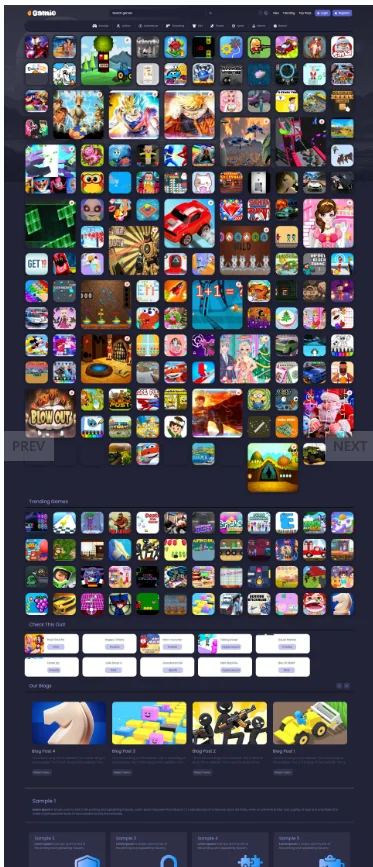 Gamio Arcade HTML 5 Game Portal PHP Script — screenshot 5