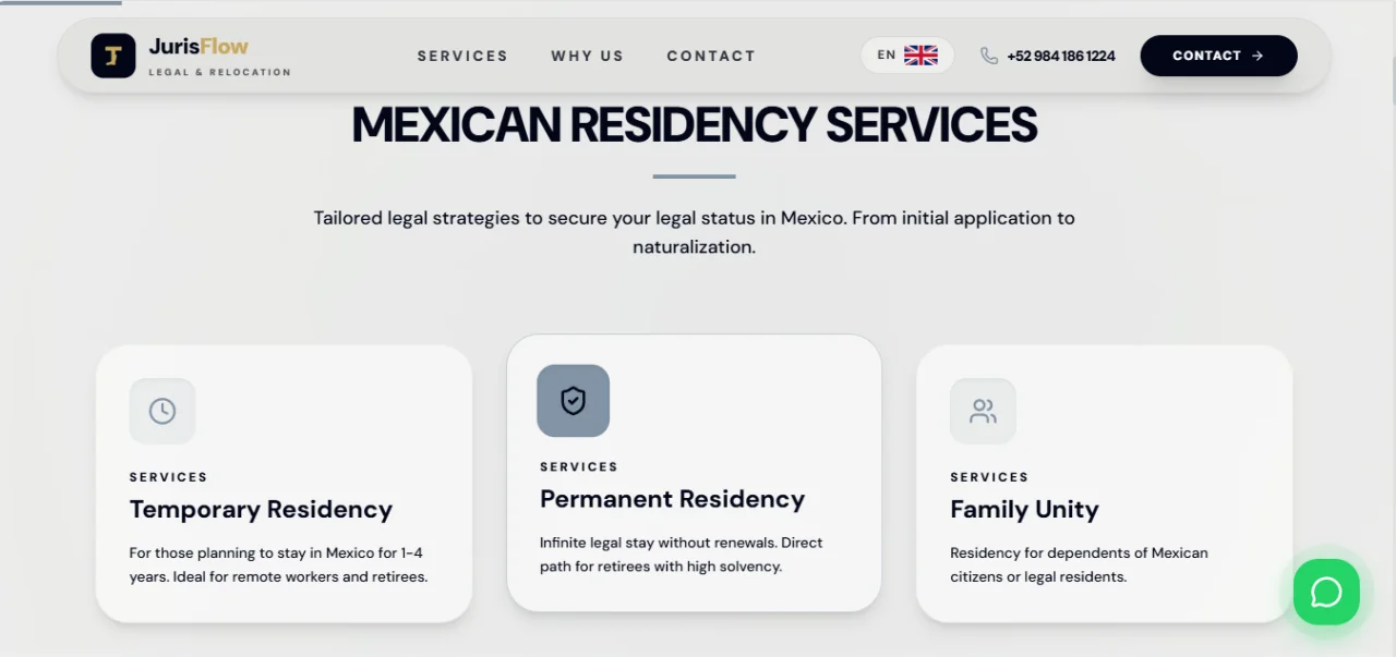 JurisFlow Legal - Premium Corporate & Relocation Law Landing Page — screenshot 4