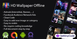 HD Wallpaper Offline Android App Whit Facebook and AdMob Ads