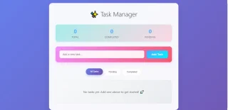 Task Manger Script HTML, CSS, JS