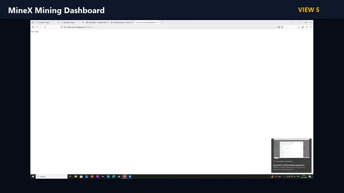 MineX Mining Dashboard — screenshot 4