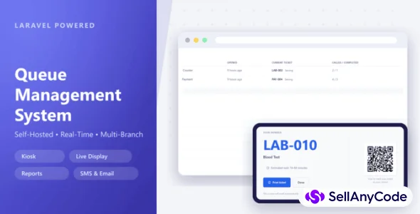 Queue Management System PHP Script — cover