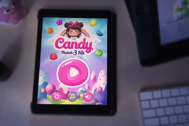 Candy Match 3 Kit + PSD Sources Pack — screenshot 1