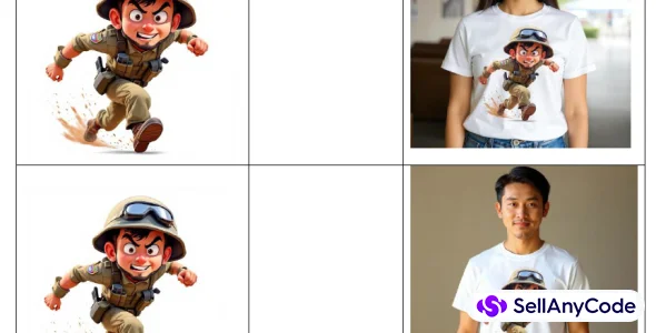 AI T-Shirt Design Generator Mockup PHP + MySQL + Replicate API