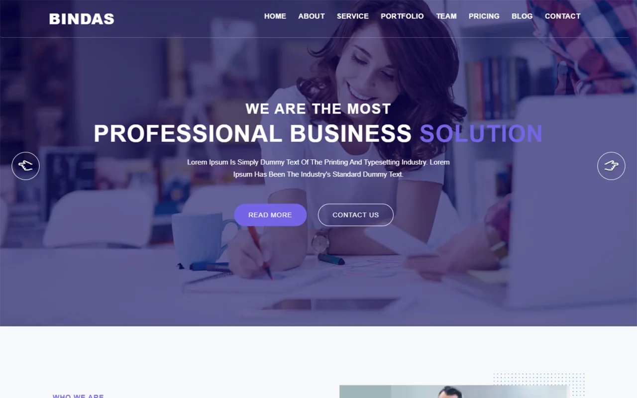 Bindas Consulting & Business Template — screenshot 3