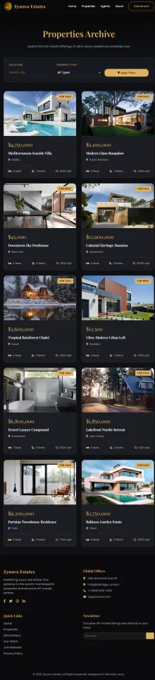 Zynova Estates - Luxury Real Estate Platform — screenshot 2