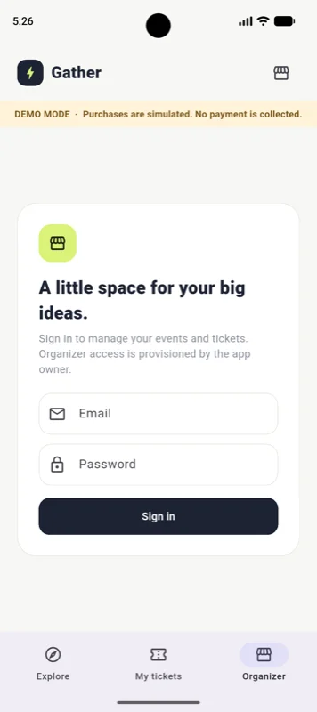 Event Ticketing App — screenshot 2