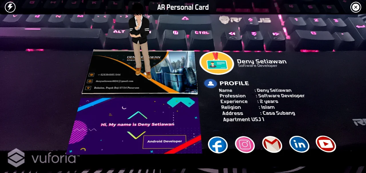 AR Personal Card Lite Version — screenshot 3