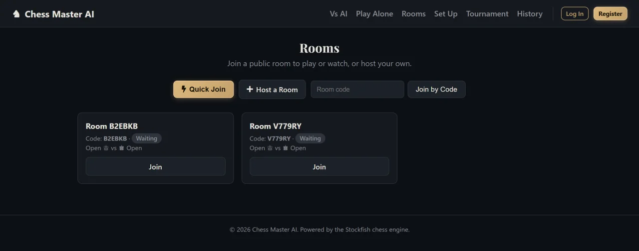 Chess Master AI - Online Chess Platform with AI & Multiplayer (PHP/MySQL) — screenshot 5
