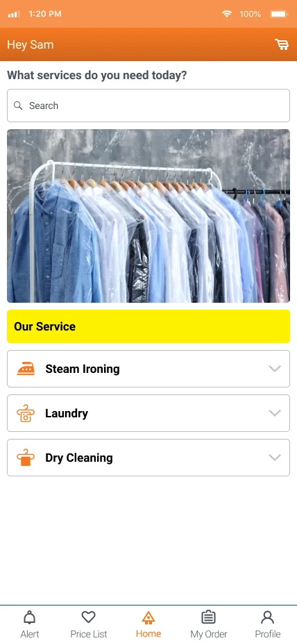 Laundry Application — screenshot 1