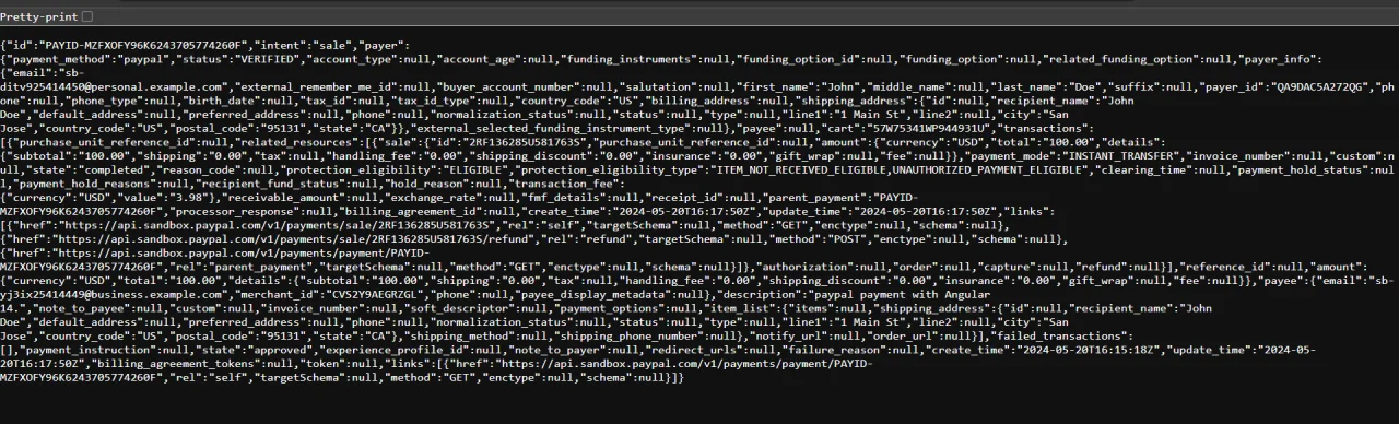 PayPal Payment Integration with Angular and .NET 8 API — screenshot 4