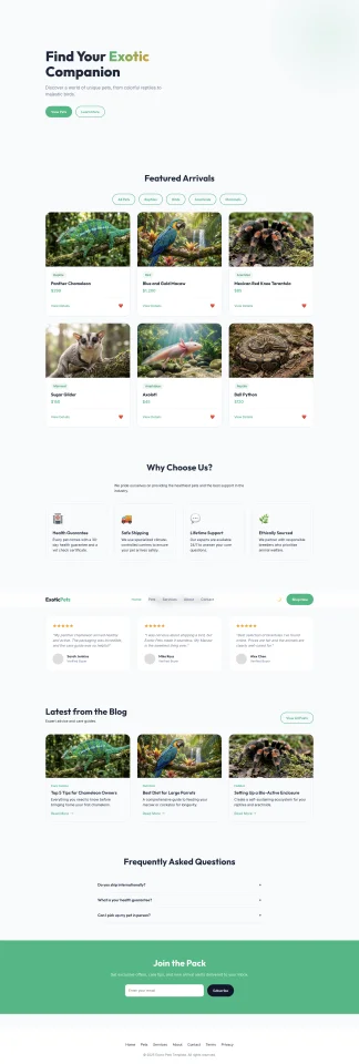 Pets - Modern Animal Store & Veterinary HTML Template — screenshot 1
