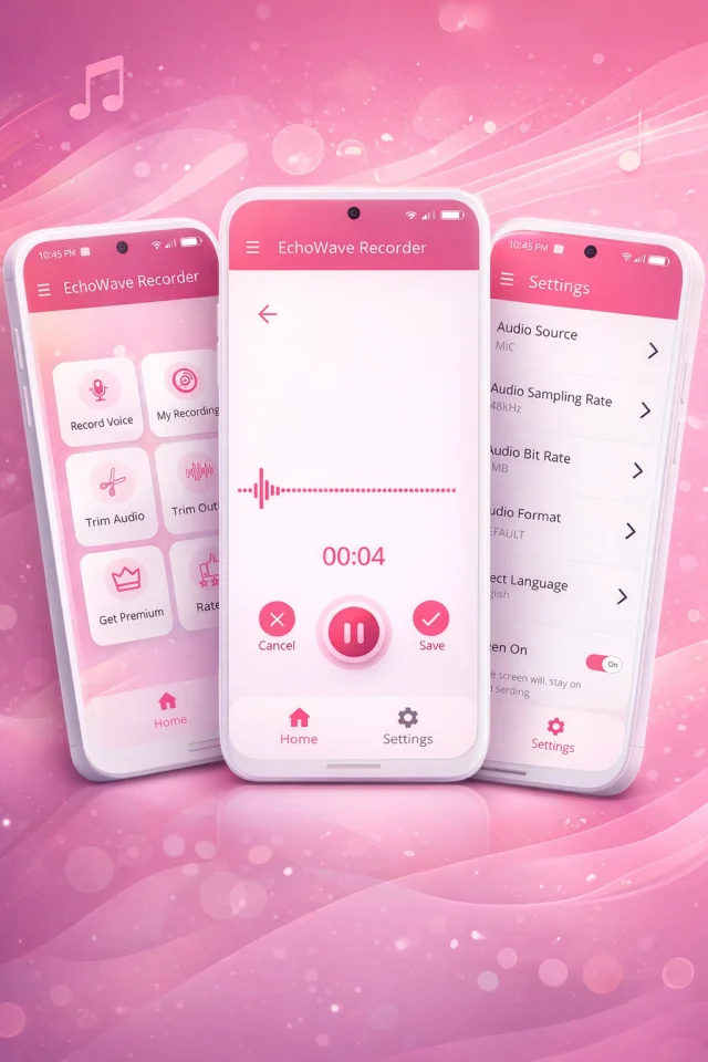 EchoWave Recorder Android Voice Studio — screenshot 1