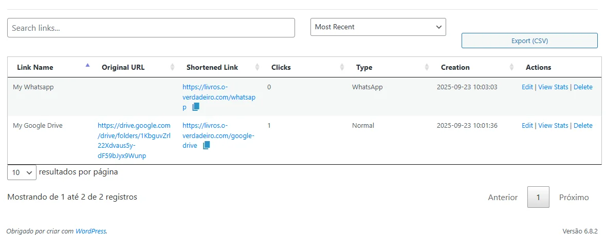 Smart Link Shortener WordPress URL & WhatsApp Link Generator — screenshot 2