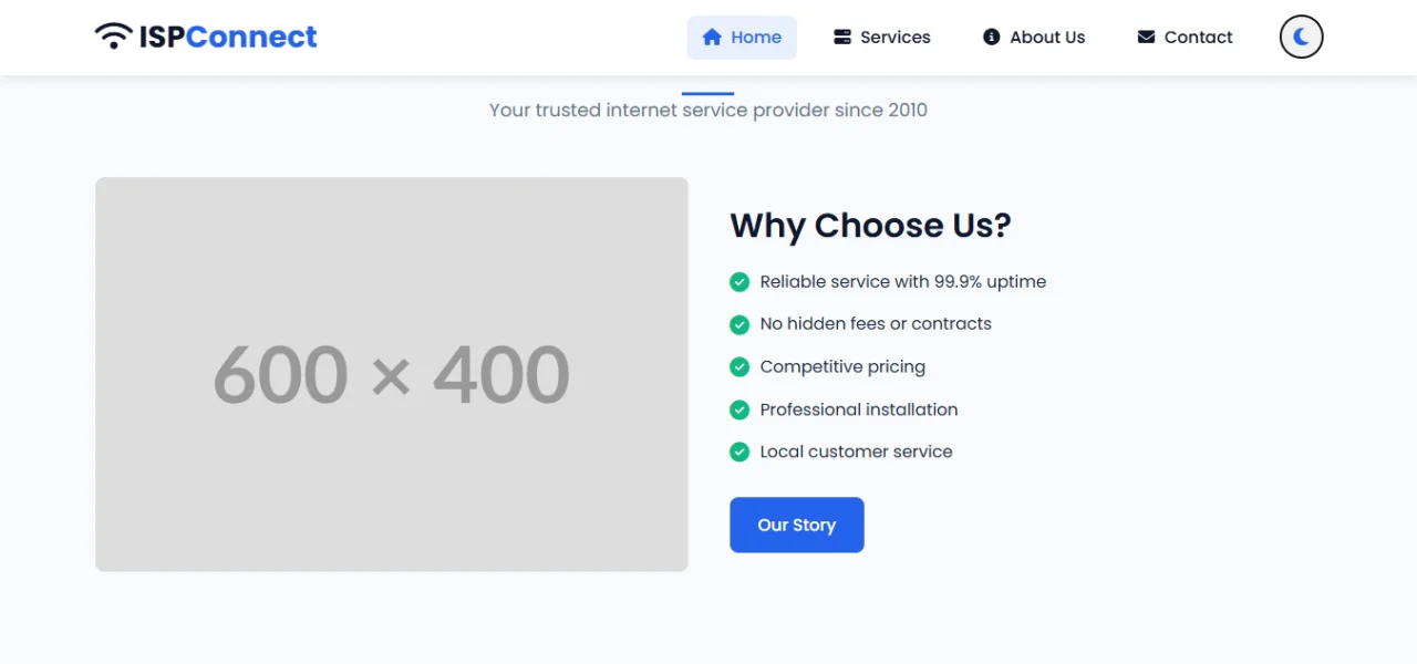 ISPConnect - Internet Service Provider Website — screenshot 3
