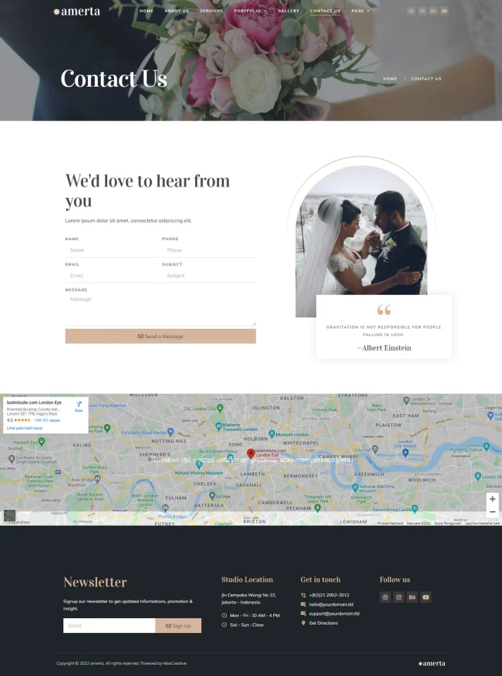 Amerta - Wedding Photography Service Elementor Template Kit — screenshot 4