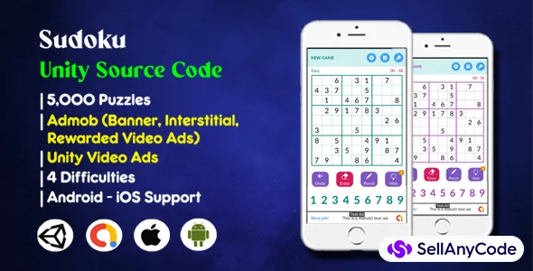 Sudoku Unity Source Code (AdMob+Unity Ads)